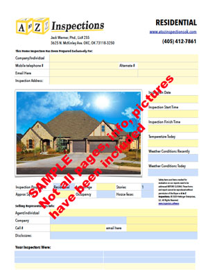 home inspector report